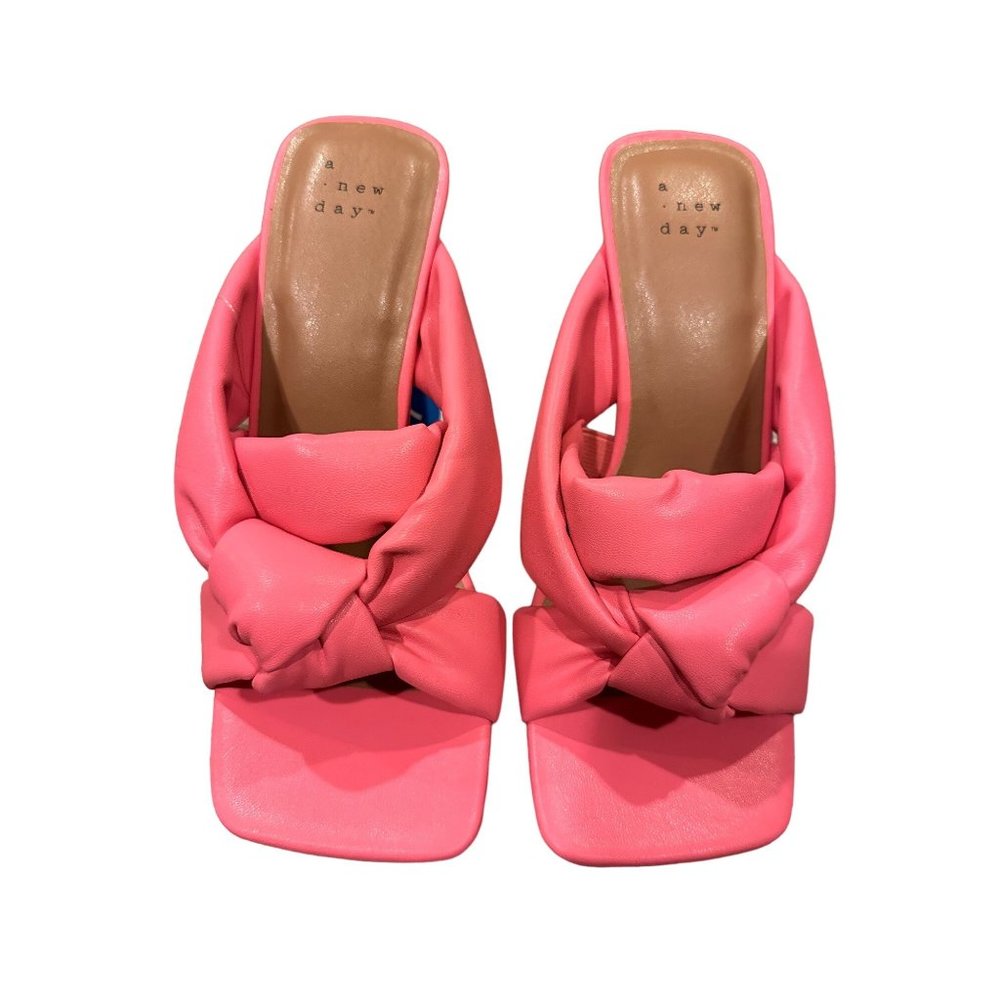 A new Day -Slide Heels Sandals - Memory Foam Pink Size 7